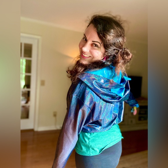 Coquetry Cat Kimberly Jacket Black Blue XL $135 - Picture 7 of 10